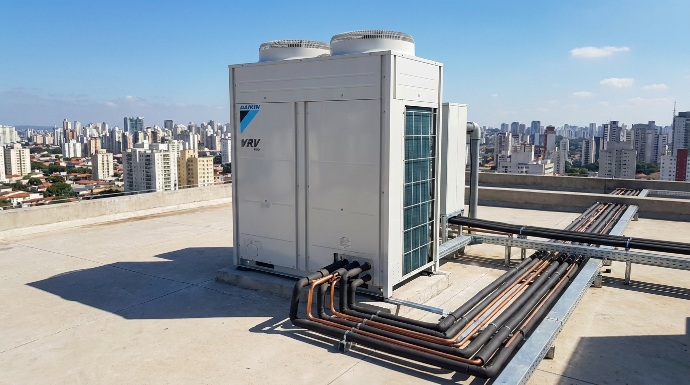 Unidade externa VRF instalada